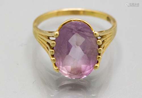 Damenring mit Amethyst / A ladies 14 ct gold ring in white g...