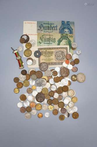 Sammlung Münzen und Banknoten / A collection of coins and ba...