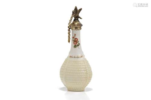 18th C ENGLISH CHELSEA PORCELAIN SCENT BOTTLE