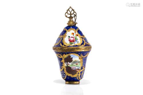 18th C ENGLISH STAFFORDSHIRE ENAMEL SCENT BOTTLE