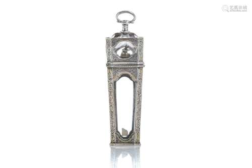 18th C ROCK CRYSTAL & SILVER SCENT BOTTLE