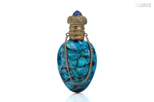 19th C ITALIAN MURANO GLASS HANGING SCENT BOTTLE