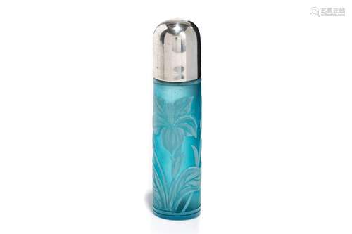 CAMEO GLASS SILVER MOUNTED SCENT BOTTLE