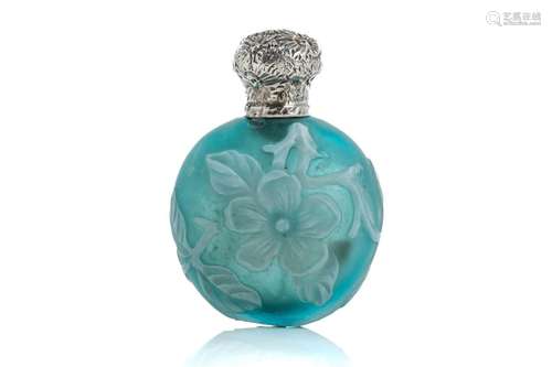 ENGLISH CAMEO GLASS SCENT BOTTLE