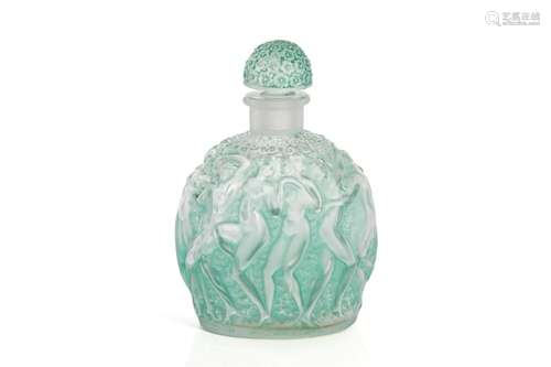 R. LALIQUE FOR MOLINARD GLASS PERFUME BOTTLE