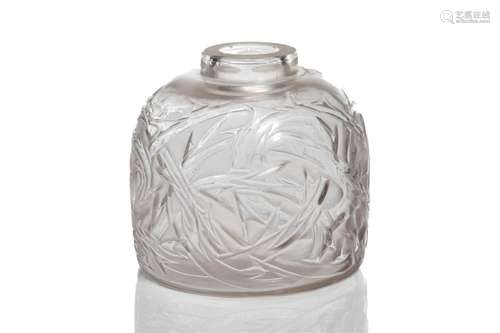 RENE LALIQUE ART DECO FRENCH GLASS PERFUME BOTTLE