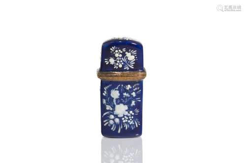 18th C STAFFORDSHIRE ENAMEL PERFUME BOTTLE CASE