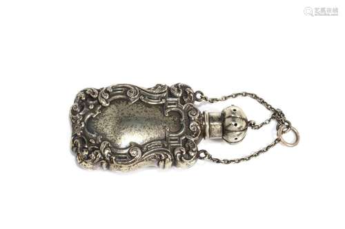 AMERICAN ART NOUVEAU GILT SILVER SCENT BOTTLE