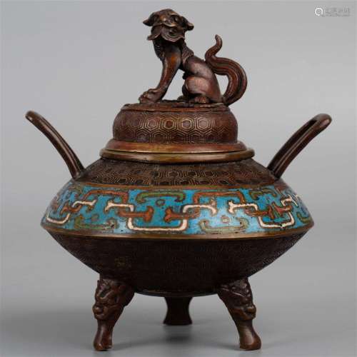 Cloisonne enamel incense burner Japan 18th century