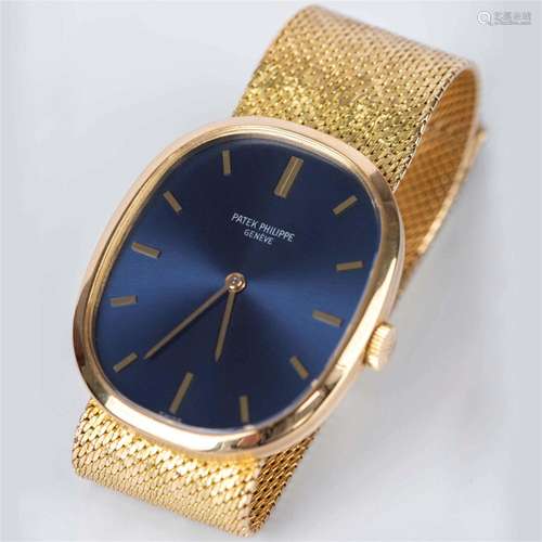 PATEK PHILIPPE 18K GOLD MECHANICAL WATCHES, SAPPHIRE SURFACE