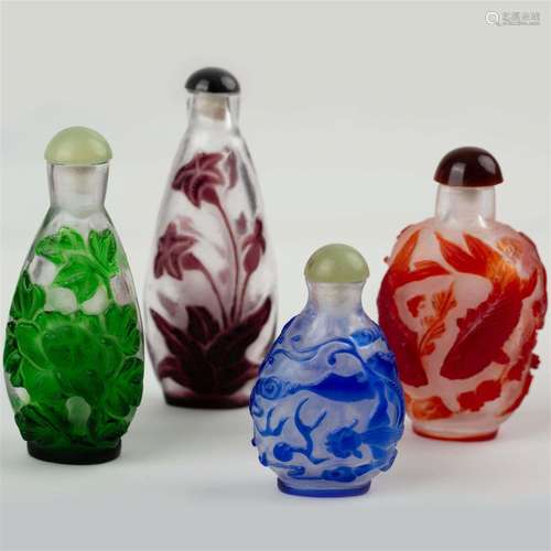 A group of glassware snuff bottles, 20th century