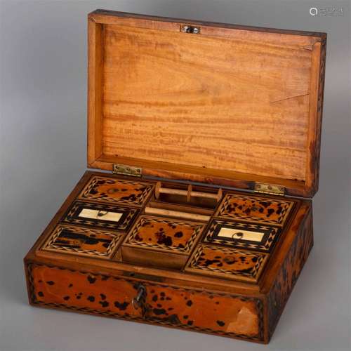 Wooden box with shadow pattern 20th century