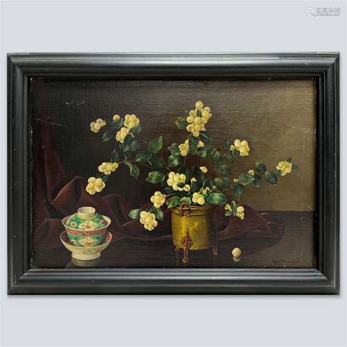 DUTCH OIL PAINTING BY JOAN B.N. VAN GENT WITH SIGNATURE