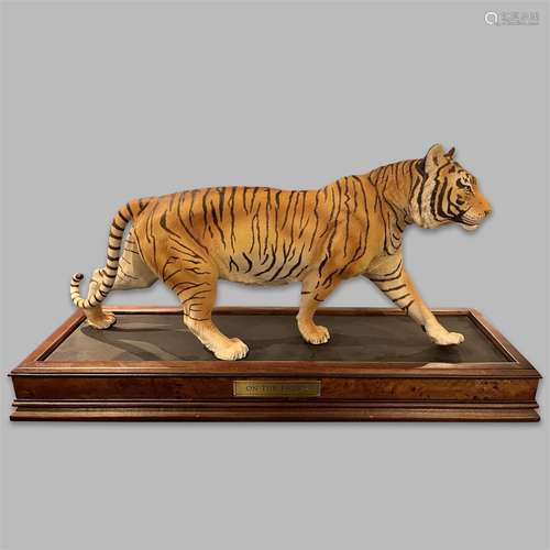 On The Prowl Bengal Tiger Sculpture - 1988 By George Mcmonig...