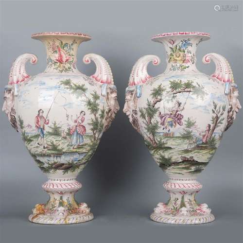 Pair of Pottery pair 19th Century