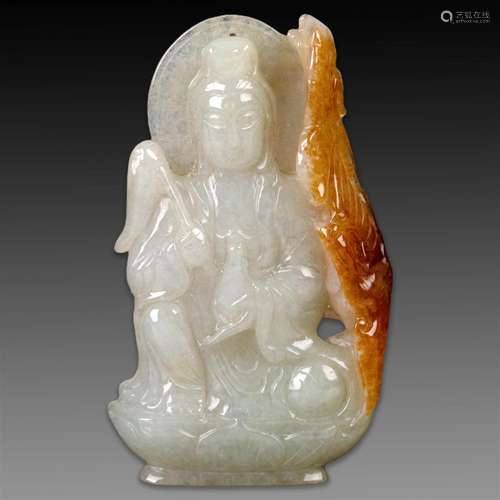 JADEITE GUANYIN FIGURE