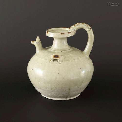 A CELAODN-GLAZED 'CHICKEN' WINE JAR.EASTERN JIN