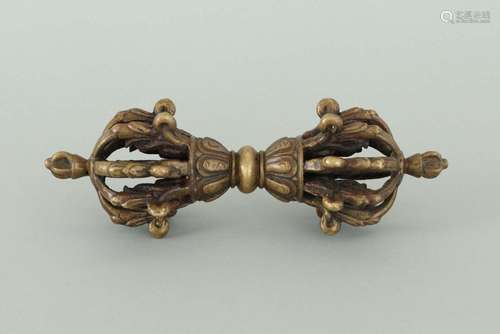 A GILT-BRONZE VAJRA