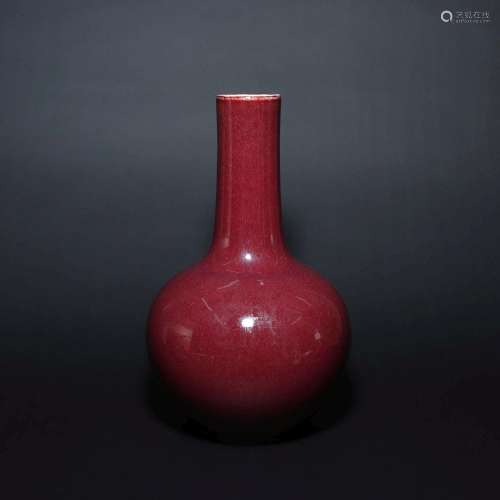 A COPPER-RED VASE