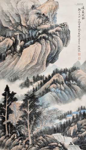 吴湖帆 	山水