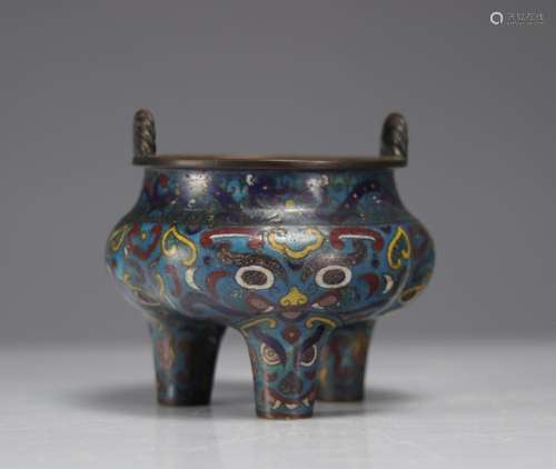 CHINESE CLOISONNE PERFUME BURNER QING PERIOD