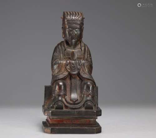 MING PERIOD BRONZE DEITY