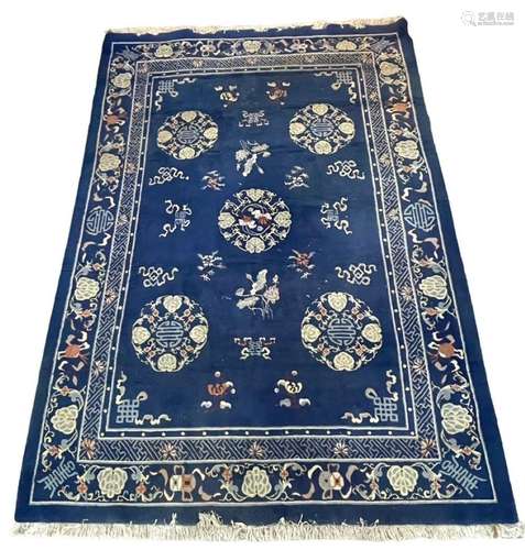 LARGE CHINESE CARPET (3M54) VARIOUS WOVEN DECORATIONS