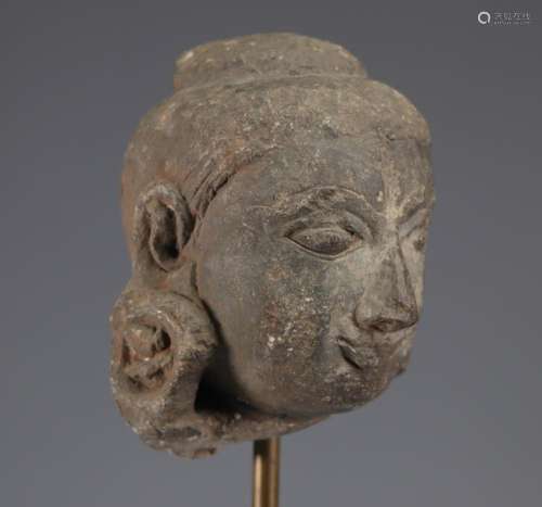 FRAGMENT: HEAD OF BUDDHA 17TH CENTURY OR EARLIER