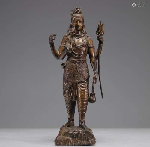 DIVINITY "SHIVA" IN GILDED BRONZE XVIII/XIX