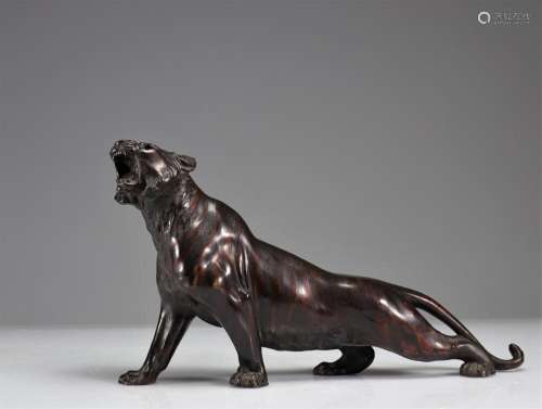 JAPANESE BRONZE FROM THE MEIJI PERIOD "THE PANTHER"...