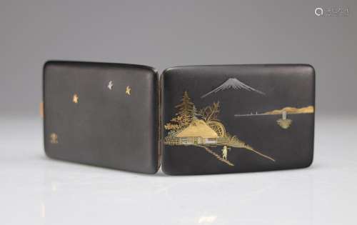 JAPANESE CARD HOLDER DECORATED WITH GOLD