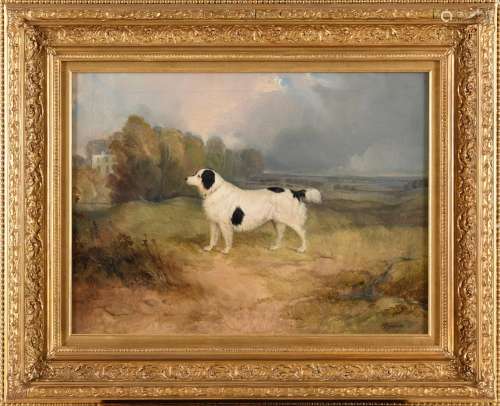 CHARLES B. SPALDING (FL.1832-1875). A LANDSEER DOG (NEWFOUND...