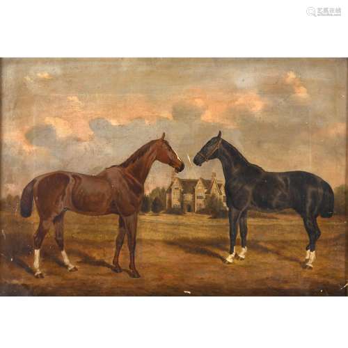 WILLIAM HENRY M. TURNER (FL.1849-1887). A BAY HORSE AND A CH...