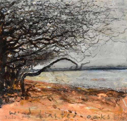 KURT JACKSON (B.1961). WIND BLASTED OAKS, SOLENT. (d)