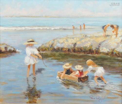 RENE LEGRAND (B.1923). PLAYING AT LOW TIDE. (d)