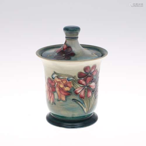 MOORCROFT LIDDED JAR - SPRING FLOWERS, & A LIDDED GINGER...