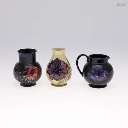 MOORCROFT VASES & JUG.