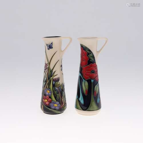 MODERN MOORCROFT JUGS - WALNUT TREE MEADOW & POPPY.