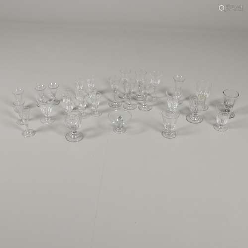 QUANTITY OF RUMMERS, OTHER ANTIQUE GLASSES & SWEETMEAT D...