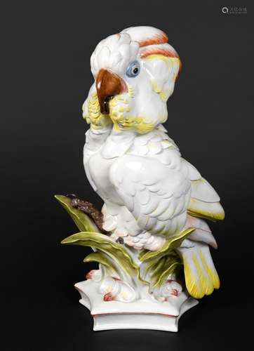 LARGE MEISSEN COCKATOO.