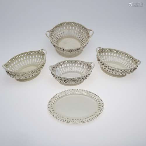 EARLY 19THC SHORTHOSE & CO CREAMWARE BOWL, & OTHER C...