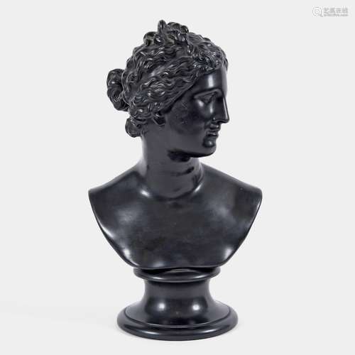 RARE 19THC WEDGWOOD BASALT BUST - VENUS.