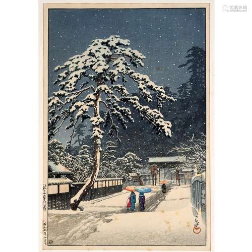 JAPANESE WOODBLOCK PRINT - KAWASE HASUI (1883-1957).