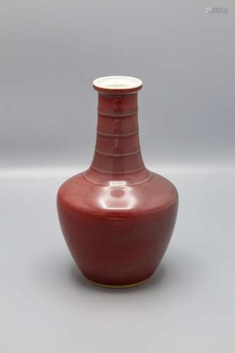 Ochsenblut Langhalsvase / A long neck vase 'Sang de boeuf', ...