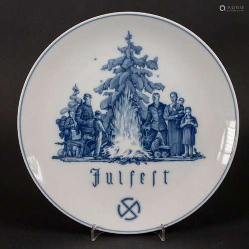 Weihnachtsteller / Julteller / A Christmas plate, 'Julfest',...