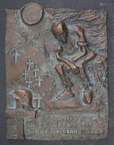 Bronzerelief 'In Russischer Kriegsgefangenschaft 1944-1950',...