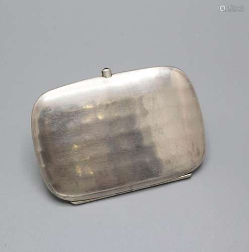 Art Déco Zigarettenetui / An Art Deco silver cigarette case,...