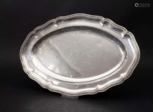 Ovale Platte / A large silver tray, Wolfers Frères, Brüssel,...