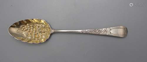 Beeren Löffel / A Georgian silver berry spoon, Thomas Wallis...