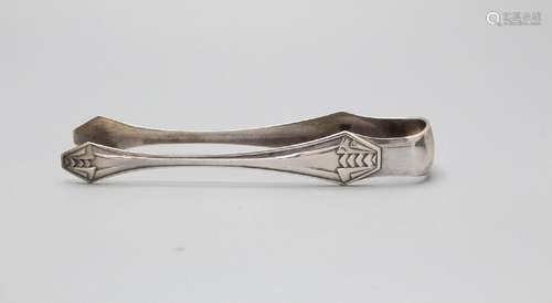 Art Déco Zuckerzange im Etui / Art Deco silver sugar tongs i...